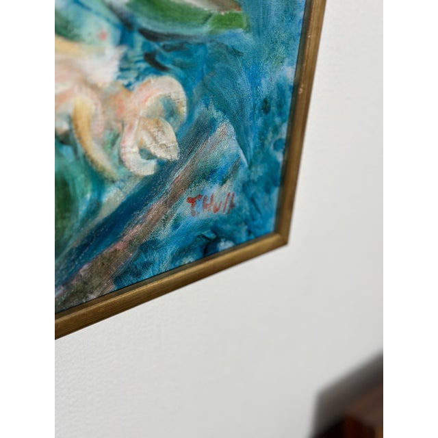 Torsten Hult, White Lilies, 1960s, Oil on Canvas, Framed For Sale - Image 4 of 18