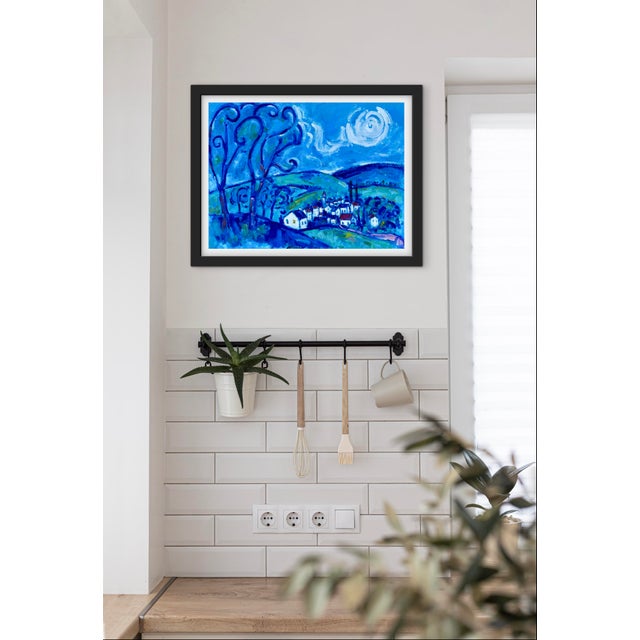 Textile Night Song - Modern Impressionist Original Oil Landscape For Sale - Image 7 of 8