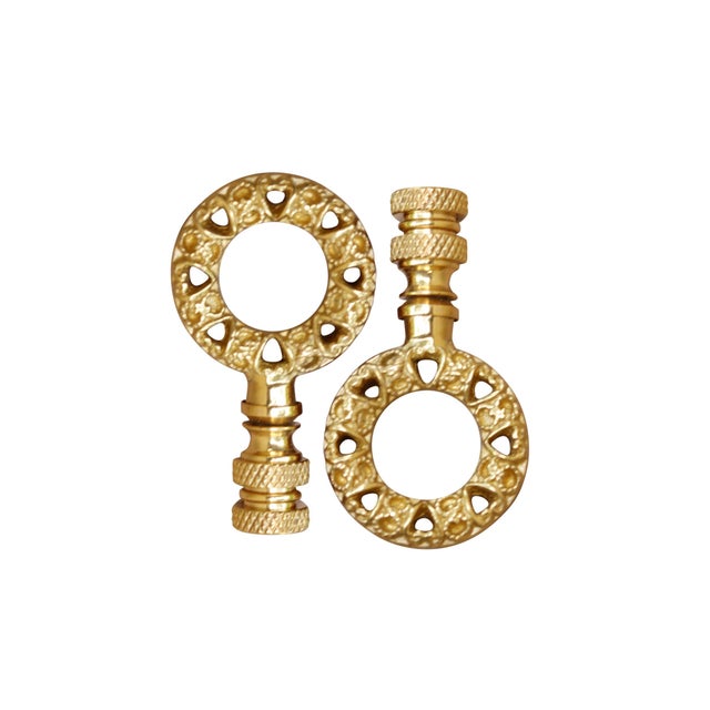 Brass Wreath Lamp Finials a Pair Chairish