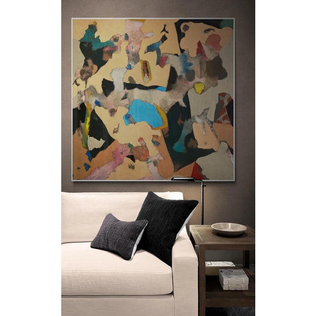 1996 "Playgrounds" Abstract Oil Painting on Wood Panel Renowned San Francisco Illustrator For Sale In Dallas - Image 6 of 8