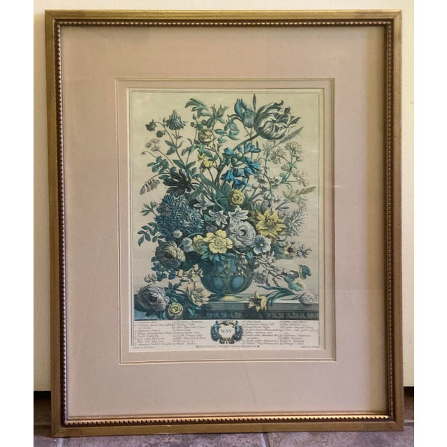 1970s Vintage Robert Furber May Botanical Calendar Print, Framed For Sale - Image 5 of 12