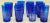 Cobalt Blue Cut to Clear Crystal Drinking Rock Glasses Tumblers Set of 11 For Sale - Image 4 of 13