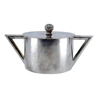 Sugar Bowl in Plain Silver For Sale