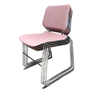 Vintage Set of (4) Matrix Stacking Chairs Designed by Thomas Tolleson for Krueger For Sale