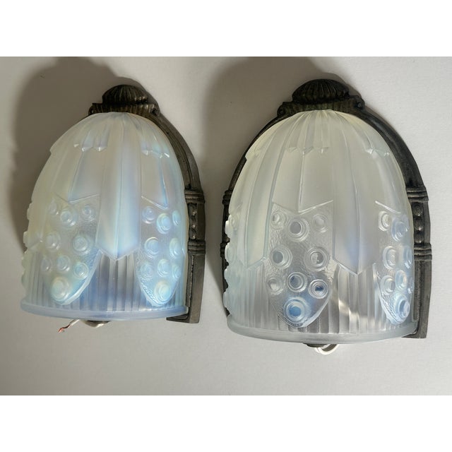 Art Deco Wall Sconces by Georges Leleu, 1930, Set of 2 For Sale - Image 10 of 18