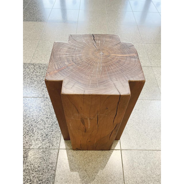 Set of 4 Modern Teak Pedestal Tables For Sale In New York - Image 6 of 8
