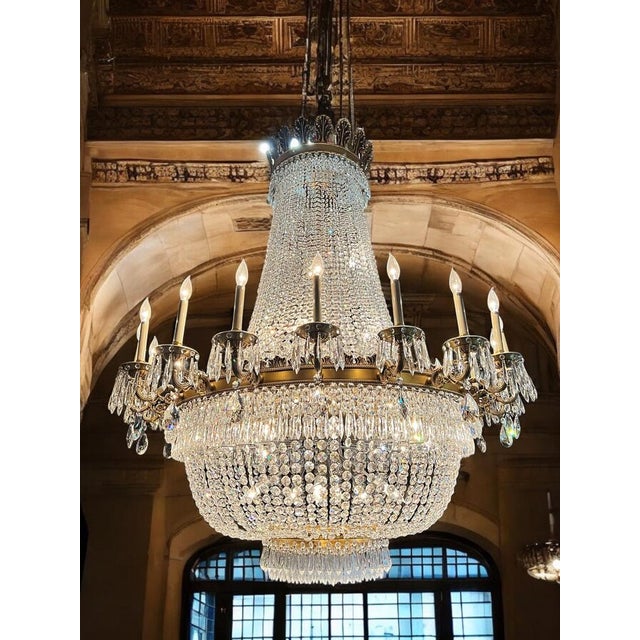 Vintage Crystal Chandelier, 1980s For Sale - Image 4 of 6