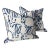 Hunt Slonem "Bunny Hutch" in Navy & White 18" Pillows - A Pair For Sale