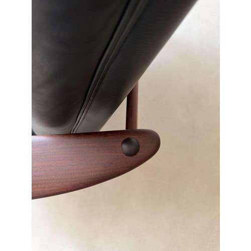 Black Scandinavian Armchair in Teak and Black Leather, 1960s For Sale - Image 8 of 13