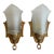 Antique Art Deco Wall Sconces With Decorative Shield and Crown Designs - a Pair For Sale