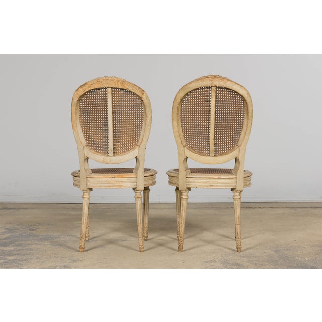 Early 19th Century French Louis XVI Painted Cane Dining Chairs - Set of 10 For Sale - Image 18 of 18