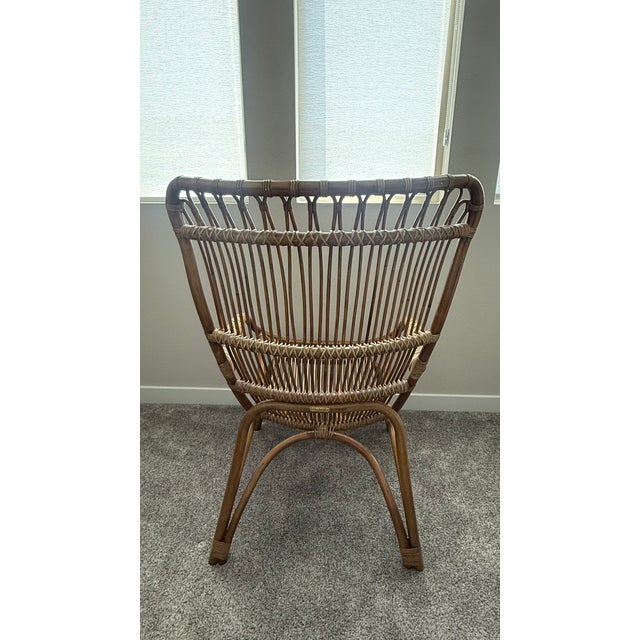 Mid-Century Modern Sika Design Monet Highback Lounge Chair in Antique Rattan - Mid-Century Danish Modern For Sale - Image 3 of 5