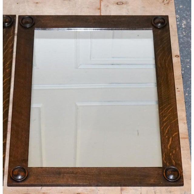 Antique Jacobean Style Rectangular Wall Mirrors, 1900s, Set of 2 For Sale - Image 3 of 10