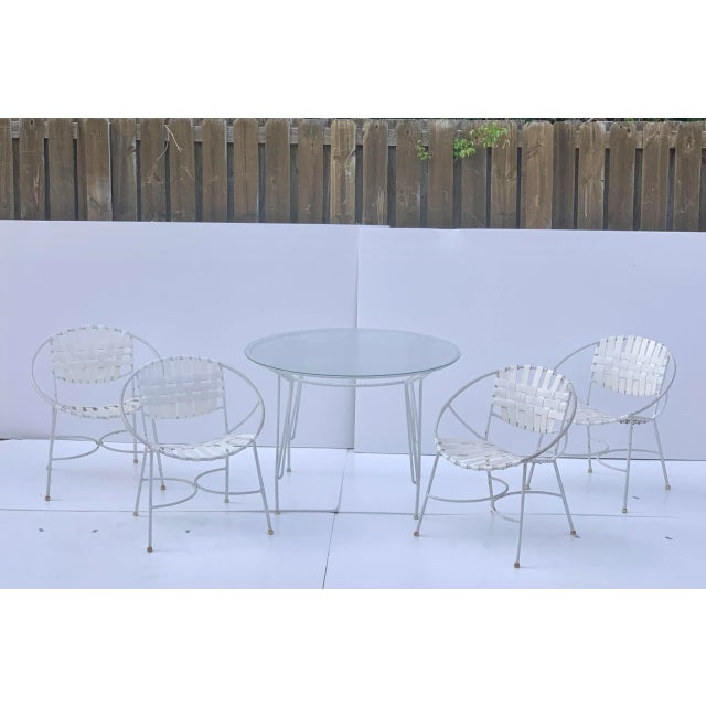 Mid-Century Modern 1960s Mid-Century Modern Wrought Iron Patio Set For Sale - Image 3 of 13