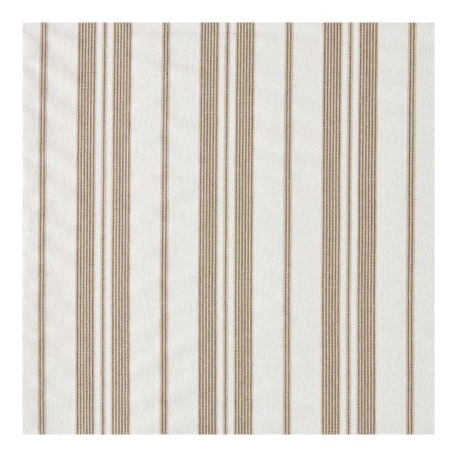 Sanderson Amberley Stripe Fabric in Gritstone - a sample For Sale