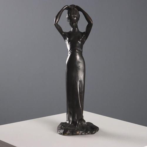 Bronze Girl Figurine by Paul Troubetzkoy For Sale - Image 9 of 9