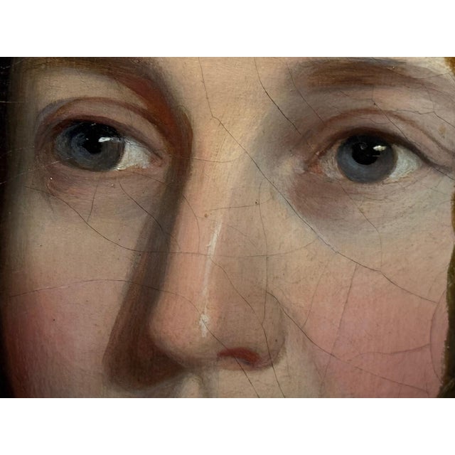 1830s English Oil Portrait of a Woman in White, Sarah Losh Architect & Designer For Sale - Image 4 of 18
