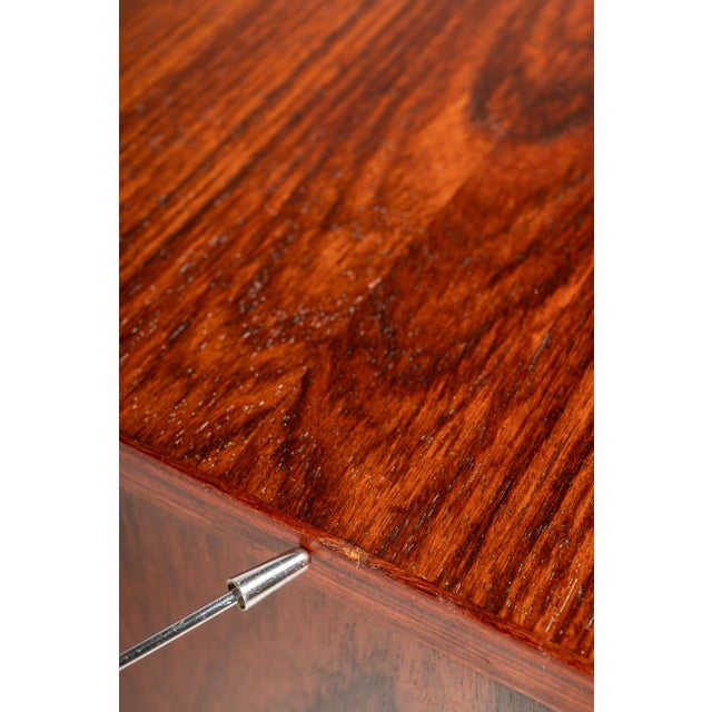 Mid-Century Danish Modern Rosewood Credenza / Cabinet W/ Tambour Door Attributed to Marius Byrialsen for Nipu Møbelfabrik, Denmark, C. 1960s For Sale - Image 17 of 18