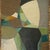 Mid-Century Modern Contemporary Green and Brown Abstract Oil Painting in Vintage Frame For Sale - Image 3 of 6
