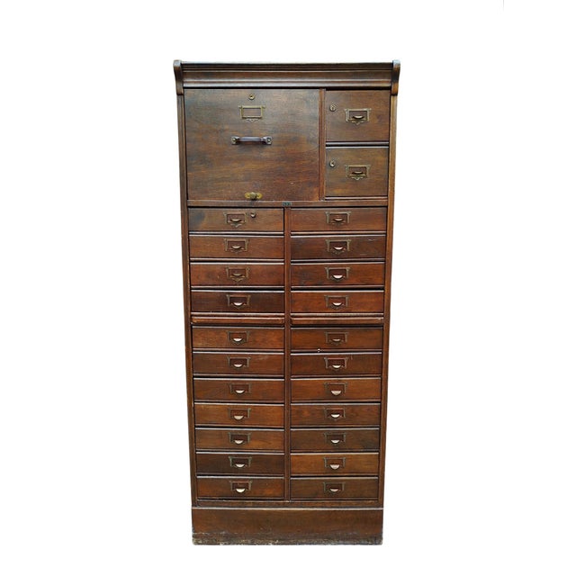 Vintage Danish Industrial Archive Filing Cabinet from Silkeborg Møbelfabrik, 1920s For Sale - Image 11 of 11