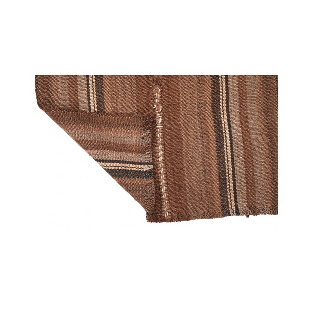 1960s Brown Vintage Turkish Kilim Rug - 2`1″ X 5`5″ For Sale - Image 5 of 6