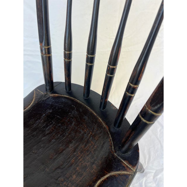 Black Late 19th Century Antique Windsor Chair For Sale - Image 8 of 12