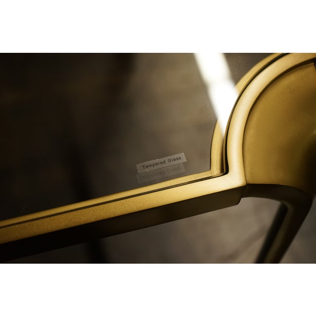Bronze Luxe Lotus Bronze and Glass Side Table by Baker Furniture For Sale - Image 8 of 10