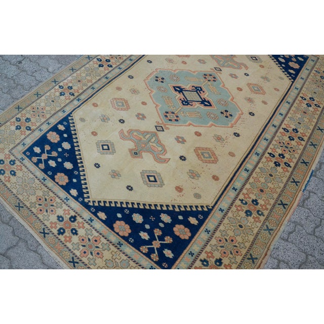 Turkish 6x8 Bohemian Turkish Wool Rug For Sale - Image 3 of 11