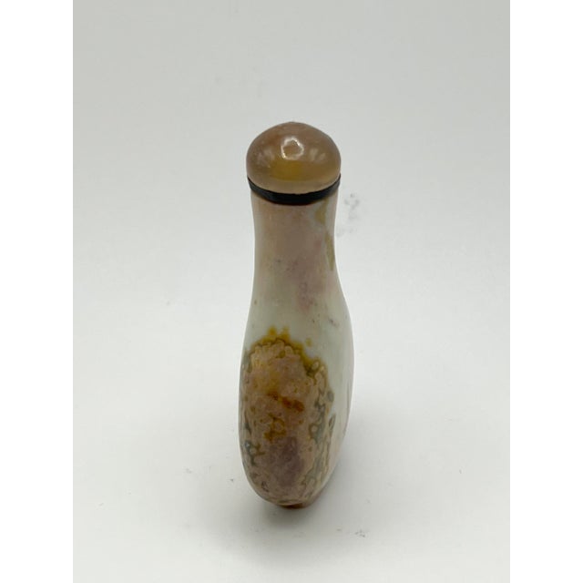 Mid 20th Century Vintage Pocket Size Teardrop Shape Jasper Snuff Bottle For Sale - Image 5 of 10