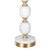 This table lamp is crafted from a robust blend of marble and aluminum, with a round base creating a retro yet modern...