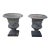Pair of 19th Century Neoclassical Cast Iron Garden Urns 35 Inches Tall For Sale
