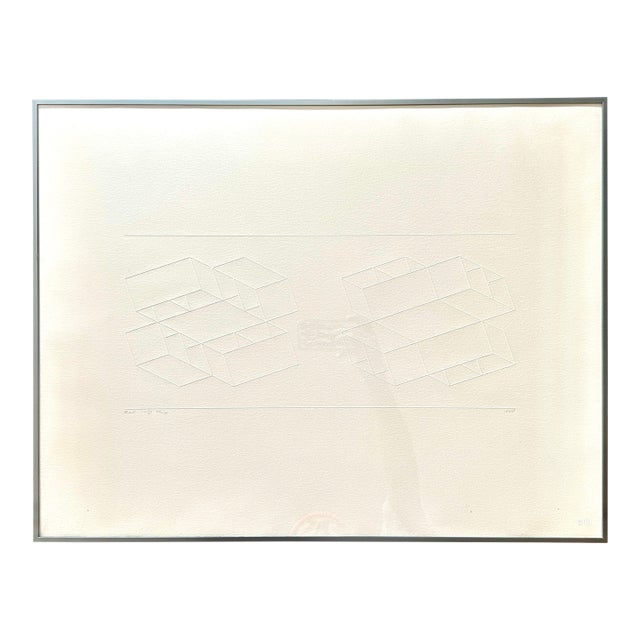 Josef Albers Embossed Linear Collection (Elc) 1-D, 1969 For Sale