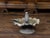 Metal English Midcentury Lead Bird Bath Depicting a Shell with Squirrel and Bird For Sale - Image 7 of 10