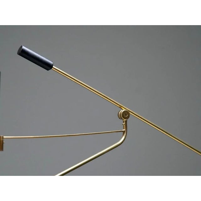 Brass and Black Metal No 3030 Wall Light from Stilnovo, Italy, 1950s For Sale - Image 6 of 17
