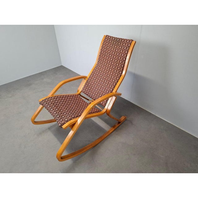 Vintage Art Deco Czechoslovak Bentwood Rocking Chair, 1930s For Sale - Image 11 of 16
