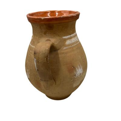 This antique one-handle terra cotta vessel from Hungary is a wonderful addition to any Farmhouse decor. The rustic pottery...