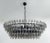Italian 21st Oval Smoky Murano Poliedri Chandelier by Fabio LTD For Sale - Image 3 of 7