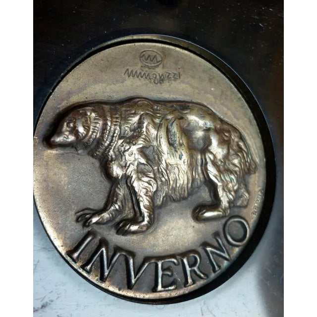 Bronze 4 Seasons Medals by Luciano Minguzzi, 1960s, Set of 4 For Sale - Image 10 of 13