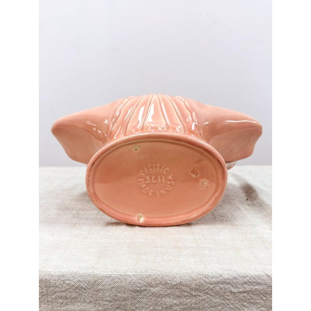 Vintage Pink Shell Planter by "Pacific" Hollywood Regency & MCM Decor Made Usa For Sale - Image 4 of 4