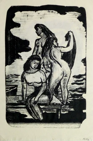 McVey, Three Nudes Bathing