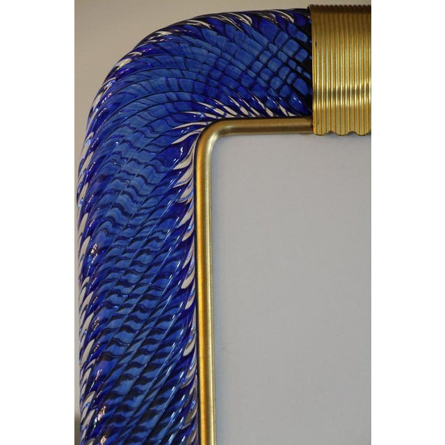 Sapphire Blue Murano Glass Frame, 2000s For Sale - Image 14 of 17