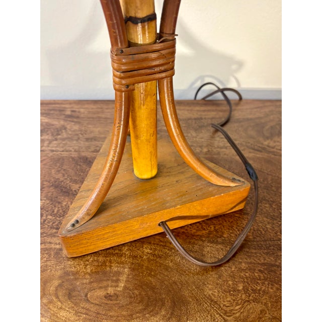 Vintage Figural Bamboo Table Lamp, Coastal Italian Riviera Organic Modern For Sale In Miami - Image 6 of 8
