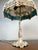 Mid 20th Century Vintage Art Nouveau Slag Glass Two-Light Table Lamp, C. 1935–1955 For Sale - Image 5 of 10
