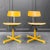 Product. Pair of desk chairs. Style. Vintage. Swedish. Material. Made of wood. Yellow lacquered. Features. Height/tilt of...