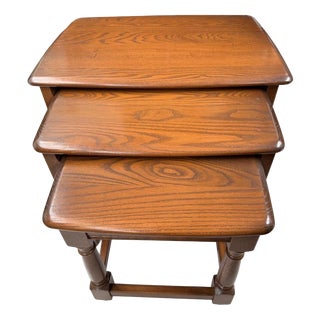 Golden Dawn Nesting Tables by Lucian Ercolani for Ercol, 1960s, Set of 3 For Sale