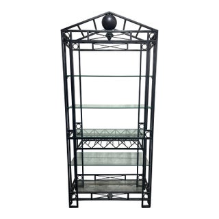 Maitland Smith Greek Inspired Bronzed Iron Etageres For Sale