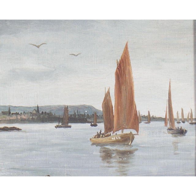 Oil on Canvas Harbor Painting by Alexander Webster For Sale - Image 4 of 8