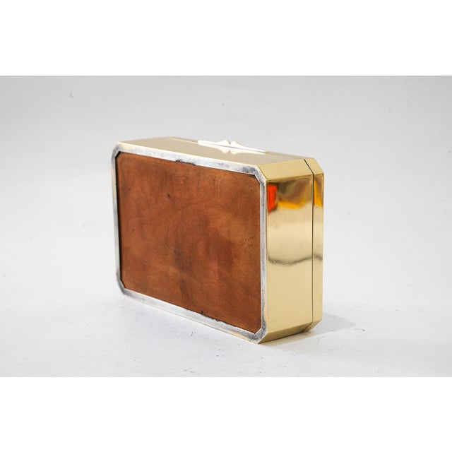 Art Deco Brass Jewerly Box with Cut Glass, 1920s For Sale - Image 16 of 17