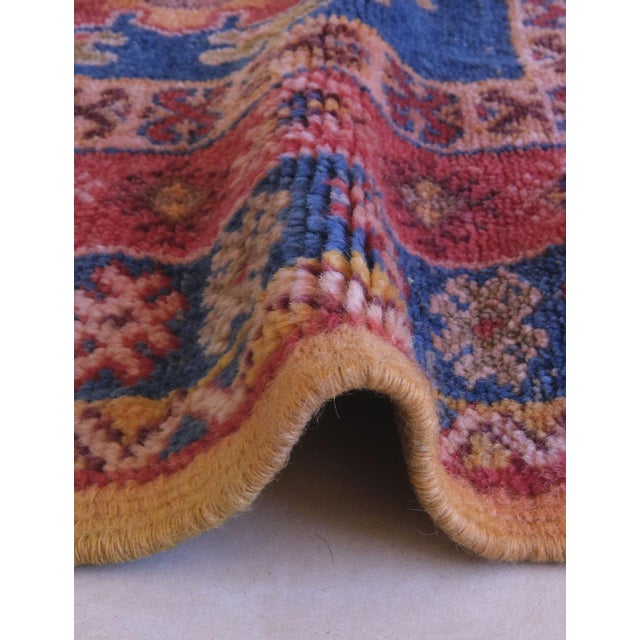 Red Traditional Moroccan Wool Rug - 7.5 X 3.7 Ft For Sale - Image 8 of 8