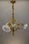 French Art Nouveau Opalescent Glass & Bronze Floral Chandelier, 1920 For Sale - Image 11 of 18